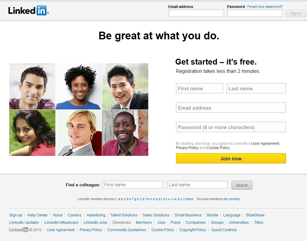 روش ثبت نام در لینکدین