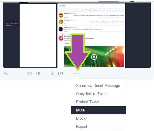 تنظیمات توییتر